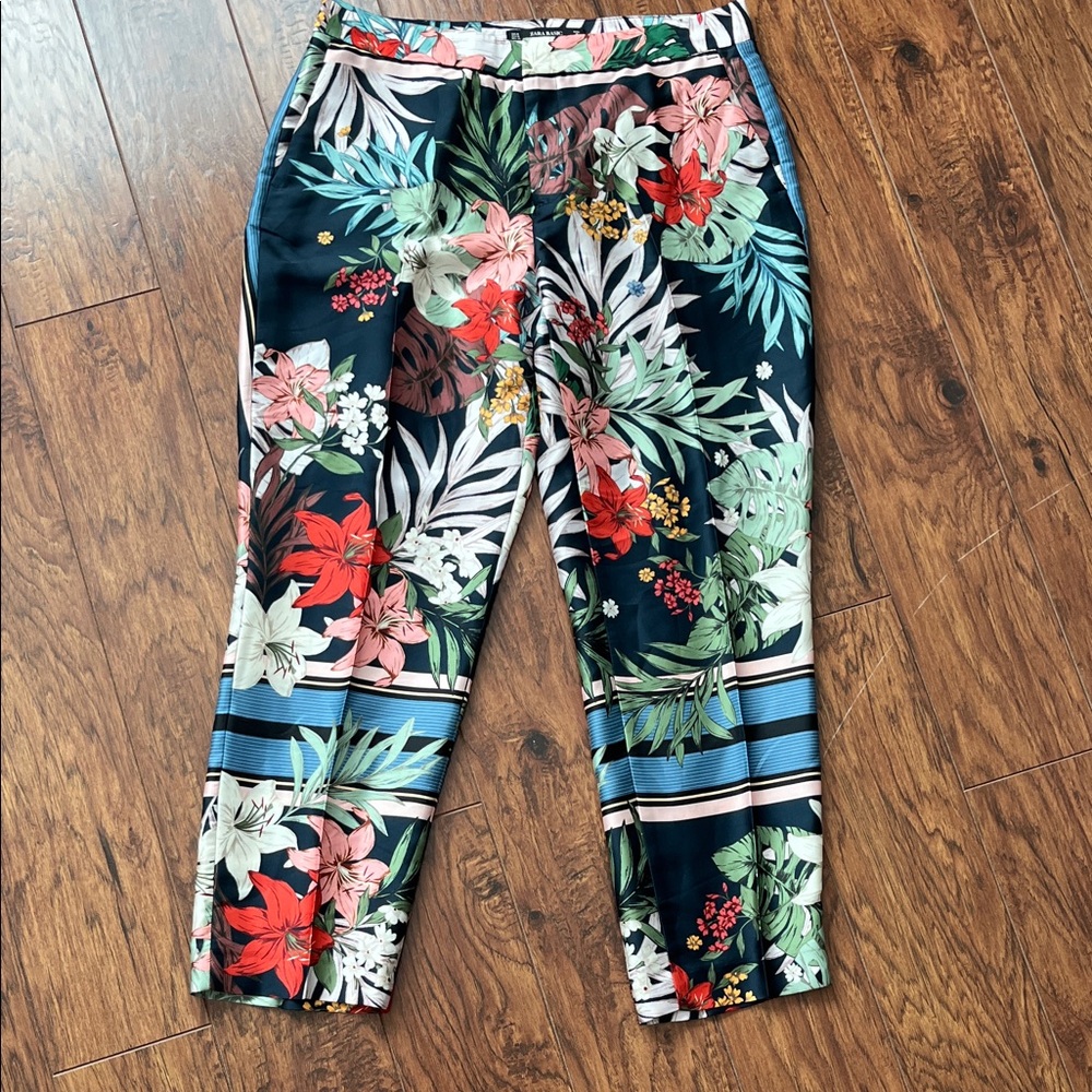Zara Floral Print Trousers
